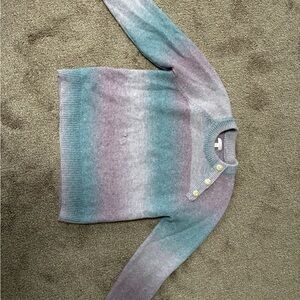Women's Lauren Conrad Multicolor Sweater with Button Detail
